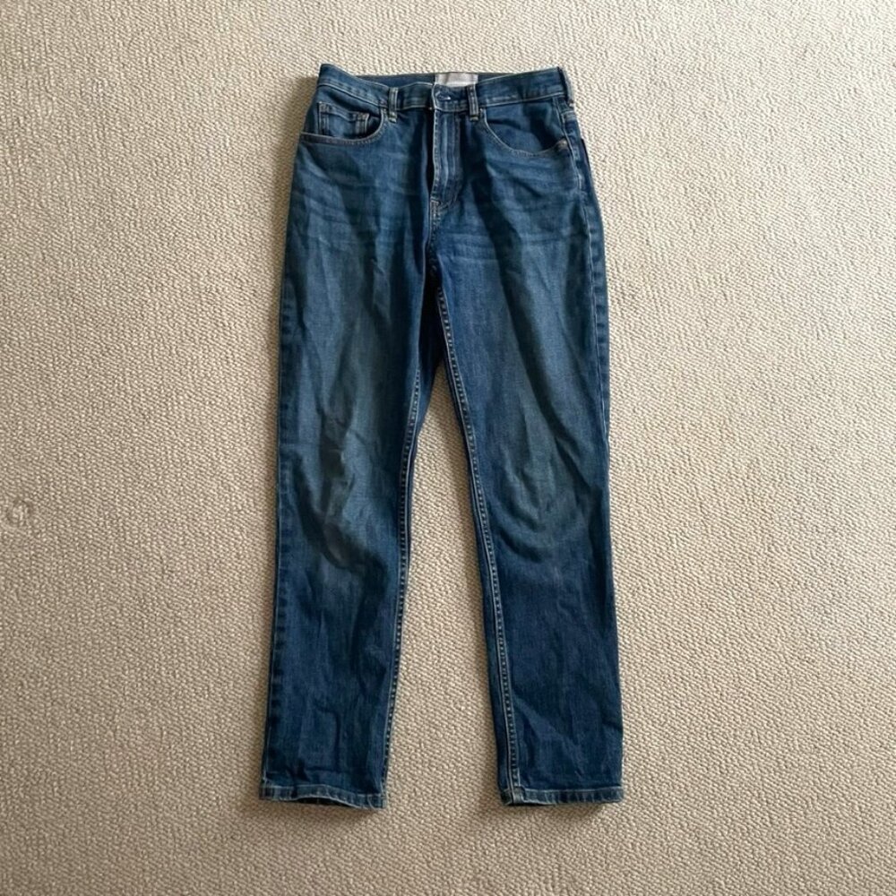 Everlane high waist straight leg jean 27 medium blue denim